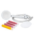 Large Handheld Shower Head with Hose and Bracket + Jasmine 3 Pack + Microfiber Filter 5 Pack