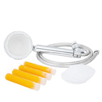 Large Handheld Shower Head with Hose and Bracket + Lemon 3 Pack + Microfiber Filter 5 Pack