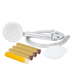 Large Handheld Shower Head with Hose and Bracket + Vanilla 3 Pack + Microfiber Filter 5 Pack