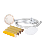 Prestige Handheld Shower Head with Hose and Bracket + Vanilla 3 Pack + Microfiber Filter 5 Pack