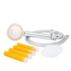 Prestige Handheld Shower Head with Hose and Bracket + Lemon 3 Pack + Microfiber Filter 5 Pack