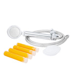 Medium Handheld Shower Head with Hose and Bracket + Lemon 3 Pack + Microfiber Filter 5 Pack