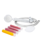 Medium Handheld Shower Head with Hose and Bracket +Jasmine 3 Pack + Microfiber Filter 5 Pack