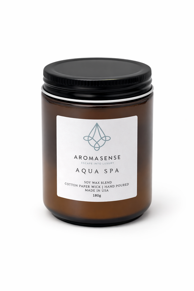 Aroma Sense Luxury Scented Candle - Aqua Spa – Aroma Sense USA